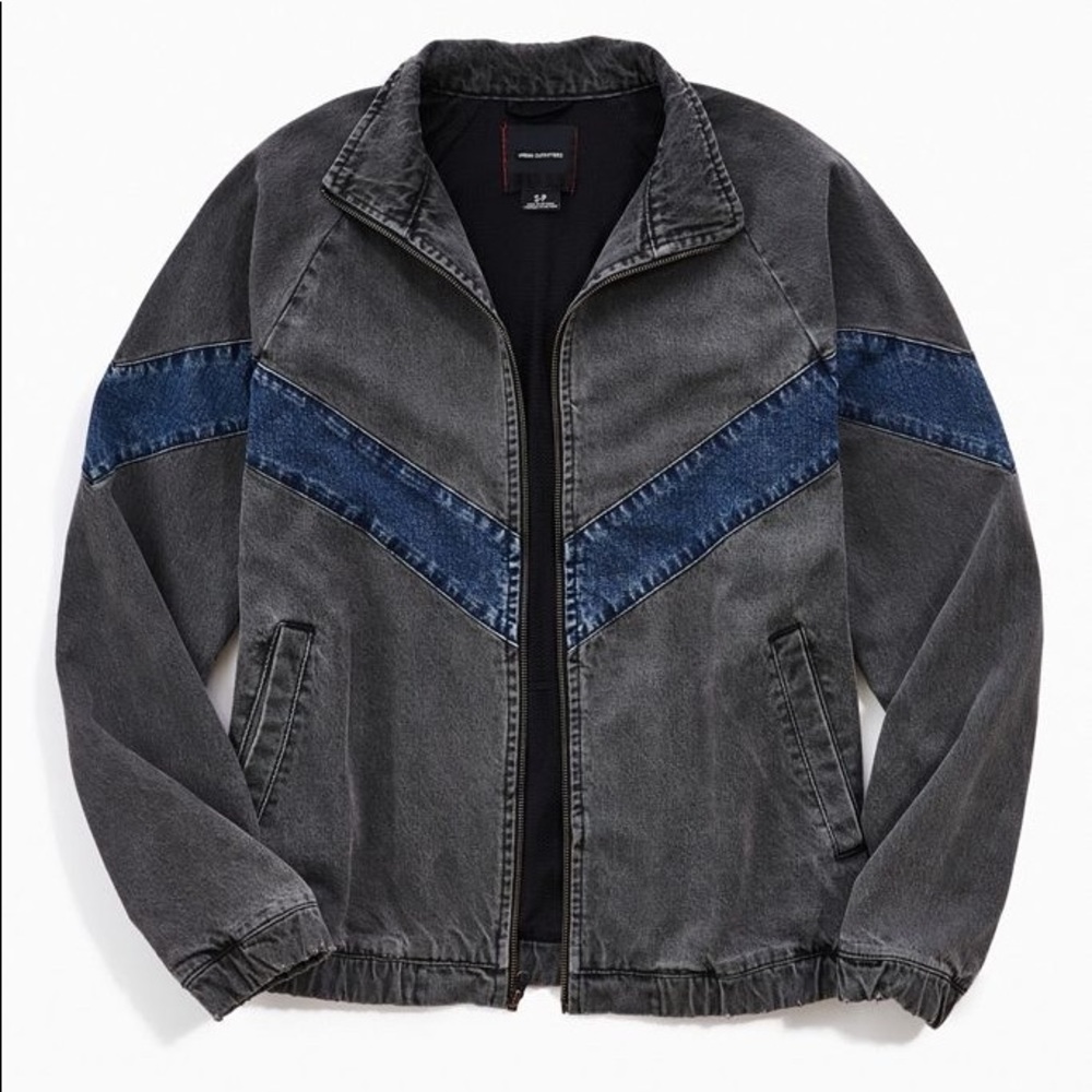 BDG Meadowland Denim Track Jacket Urban Outfitters